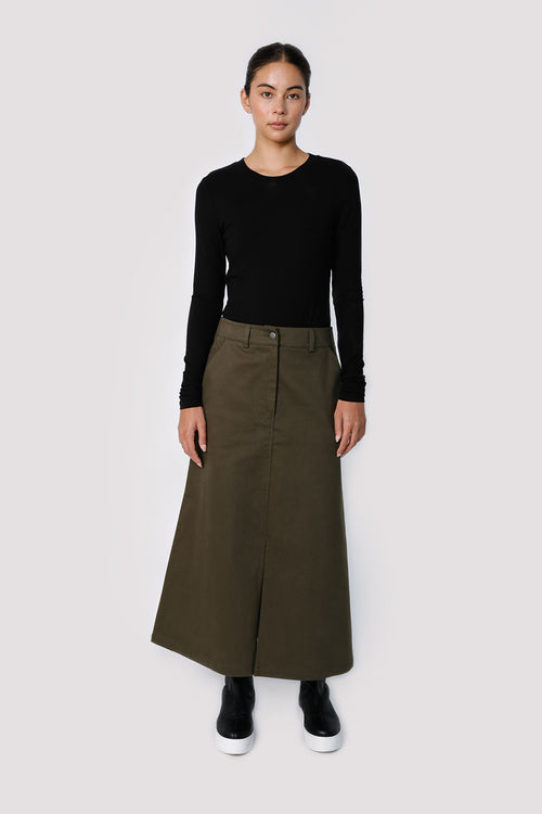 drilling skirt / khaki green