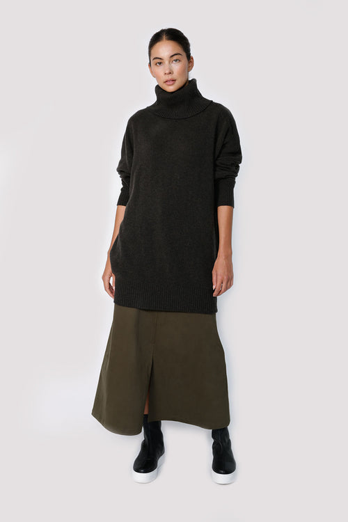 sweeping tunic / olive
