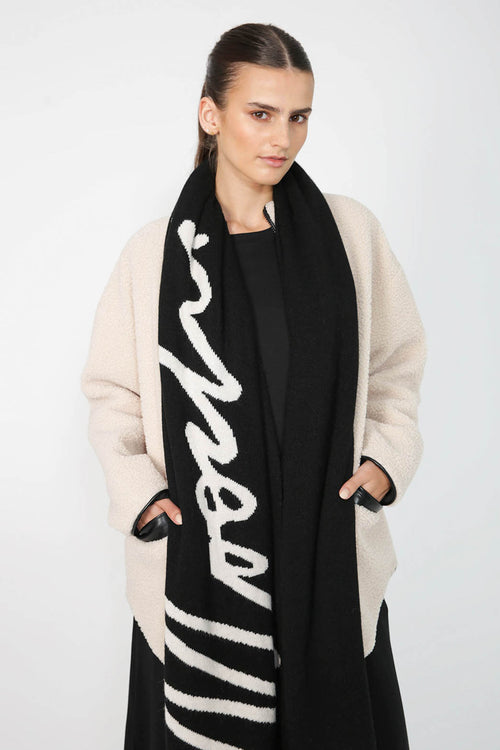 ultimate scarf / black|oatmeal neutral