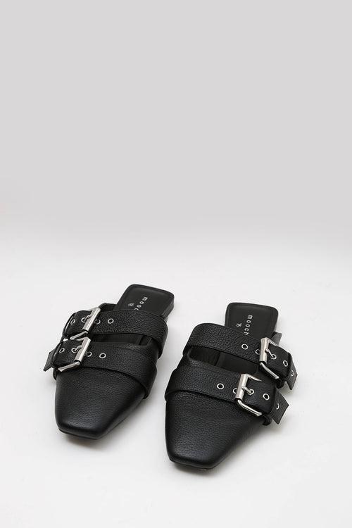 ballet buckle flat / black