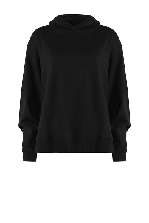 badge set hoodie / black