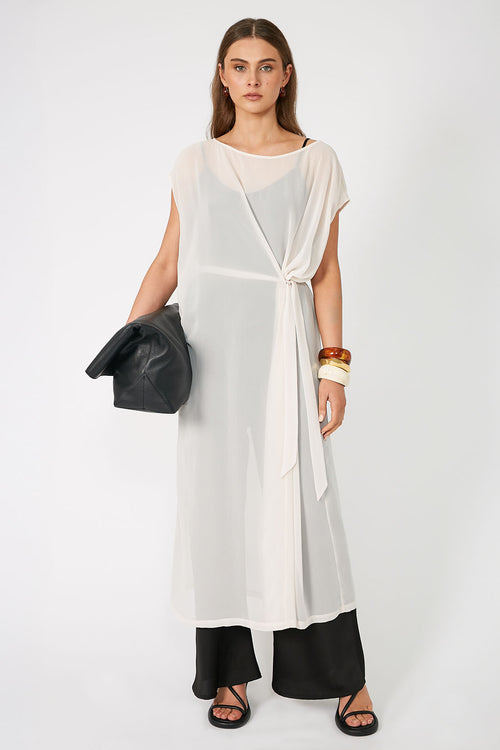 contract midi dress / calico cream