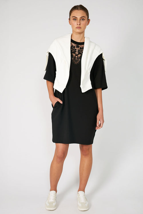 repose tee dress / black