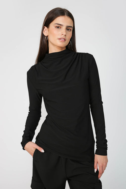 gather polo skin / black