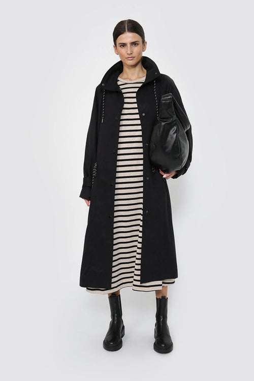 modes maxi dress / neutral stripe