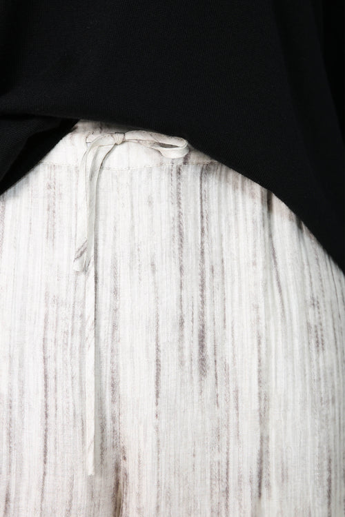 ranging contrast pant / ivory marle