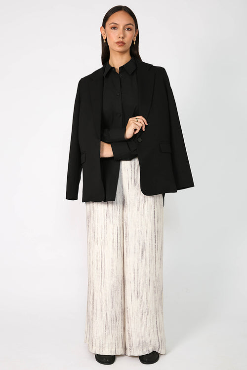 ranging contrast pant / ivory marle