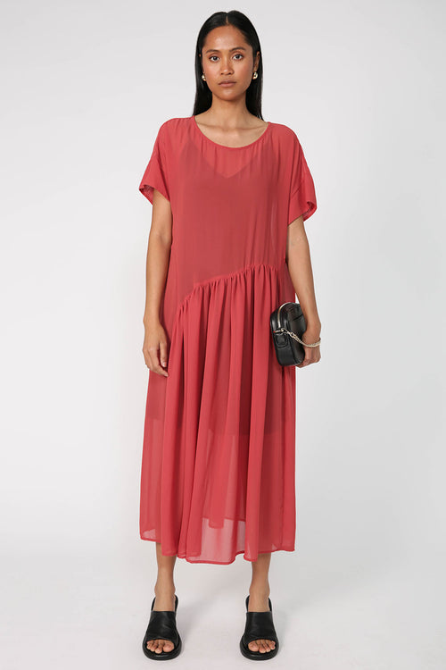 follow dress / guava red