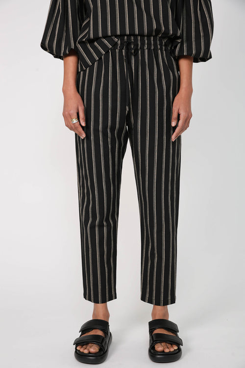 dessa pant / black|natural stripe