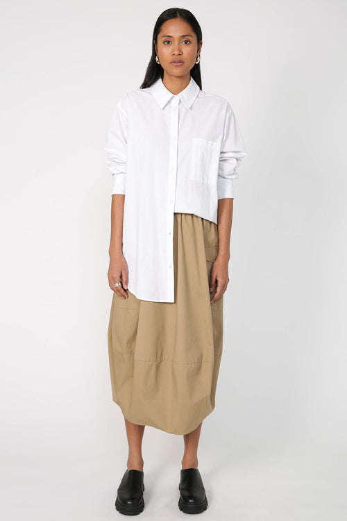 global skirt / camel brown