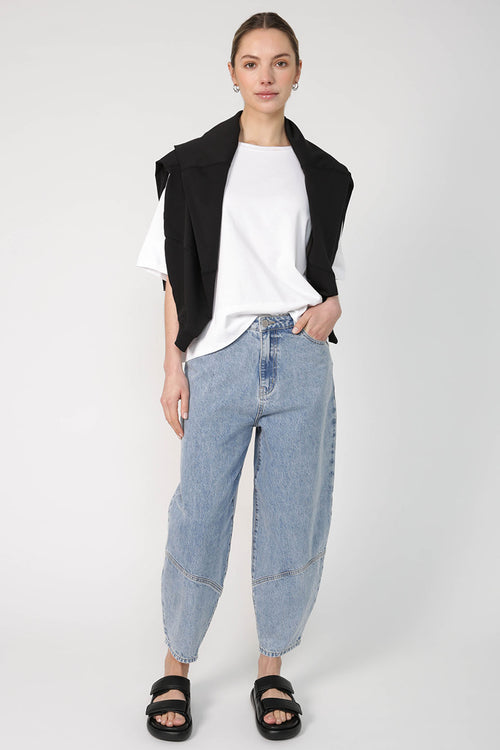 furthered jean / washed indigo blue