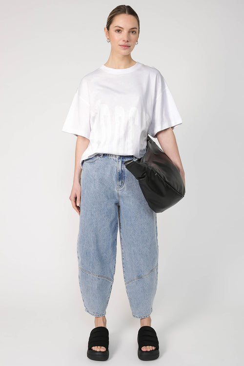 front runner print tee / white|white