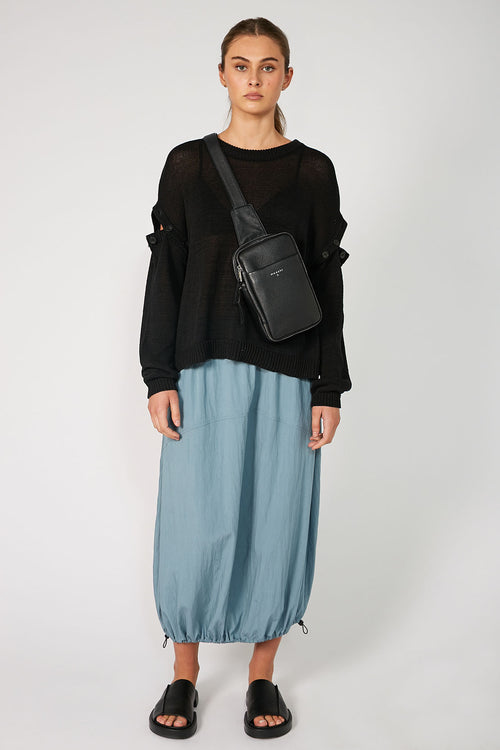 ash skirt / mineral blue