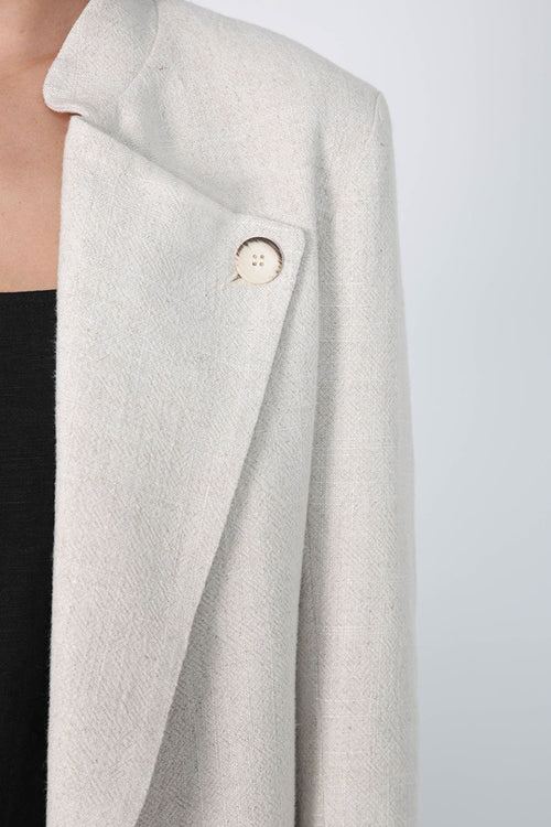 militant jacket / natural beige