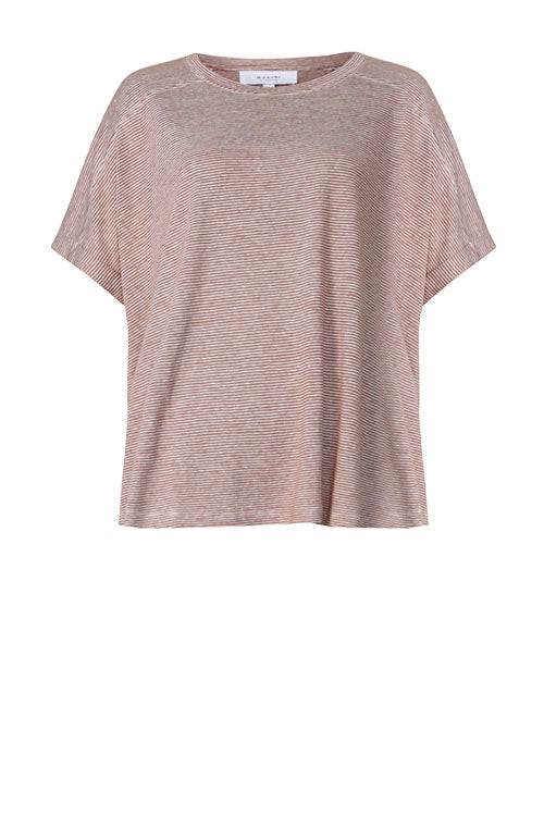 swift tee / rust|white stripe