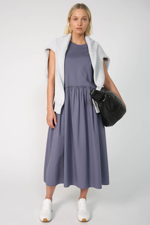 wandering dress / grey blue
