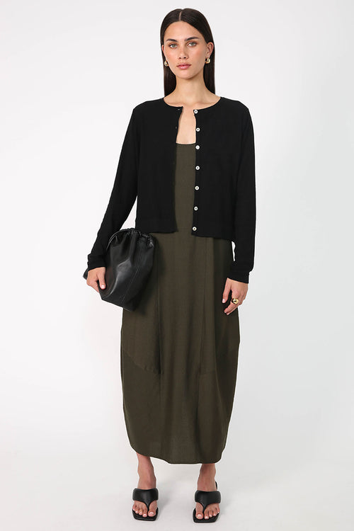 crisp cardi / black