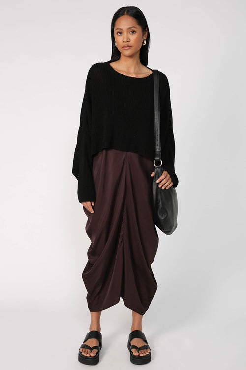 bay dress / espresso chocolate brown