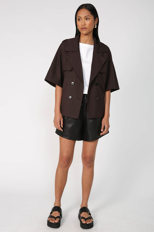 final shacket / espresso chocolate brown