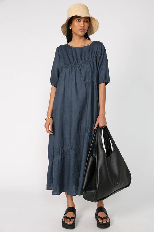 notion dress / teal blue