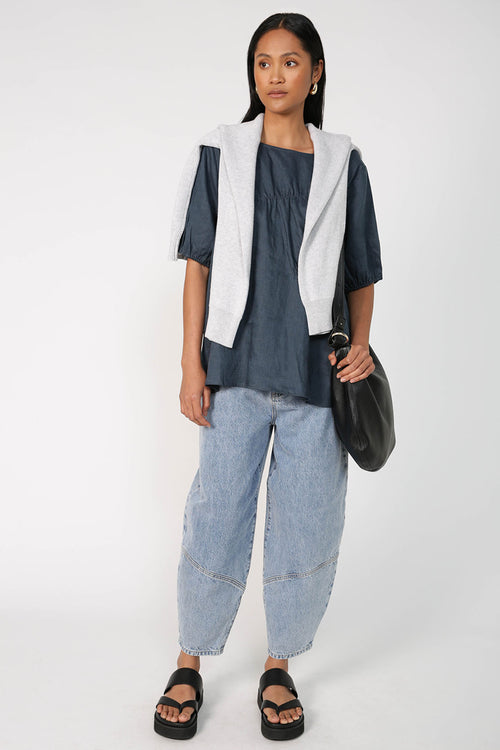 notion tee / teal blue
