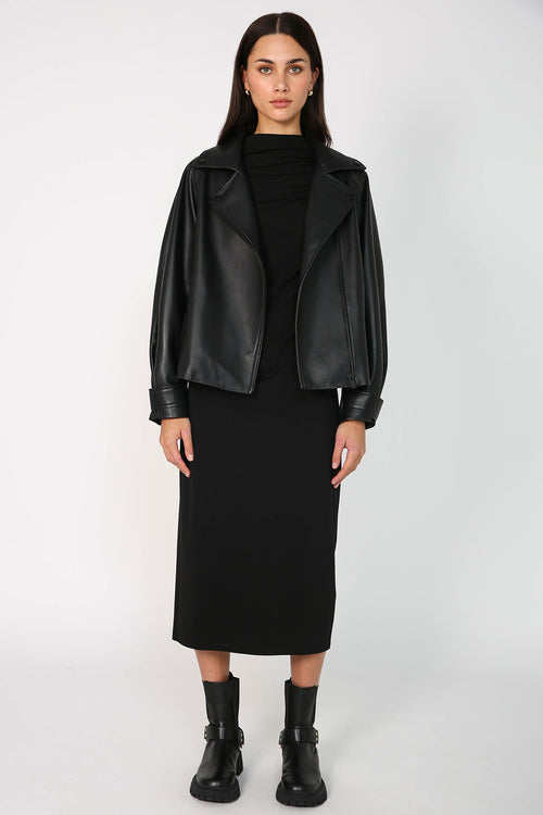 luxe moto jacket / black
