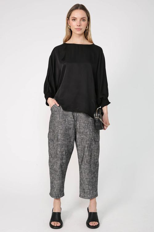 salute pant / black marle