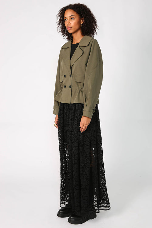cinched jacket / sage green