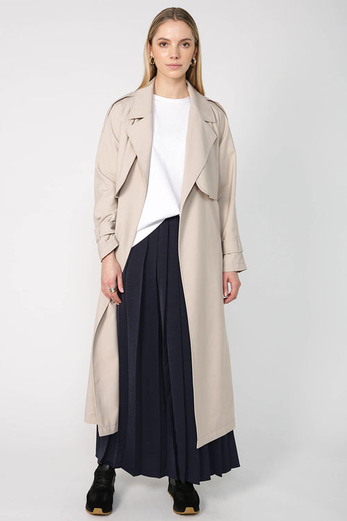 pleating skirt / dark navy