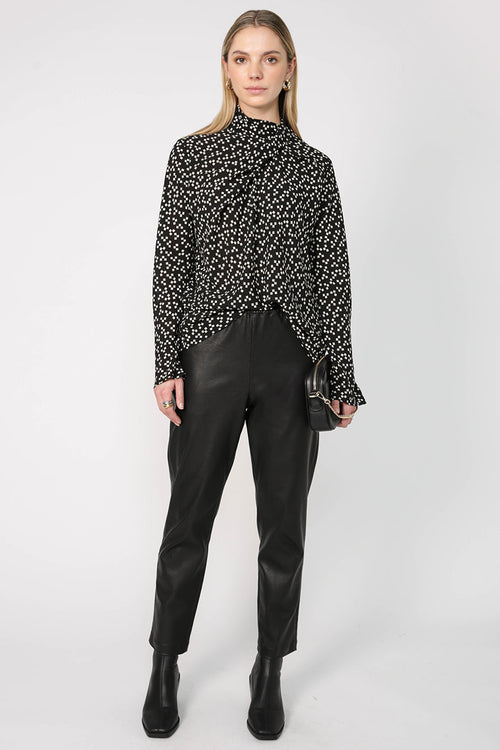 filament top / black|natural print