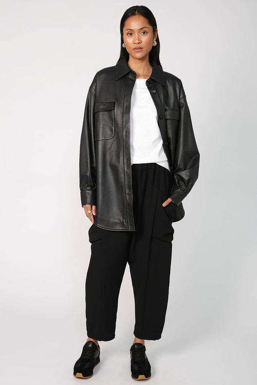 grid pant / black