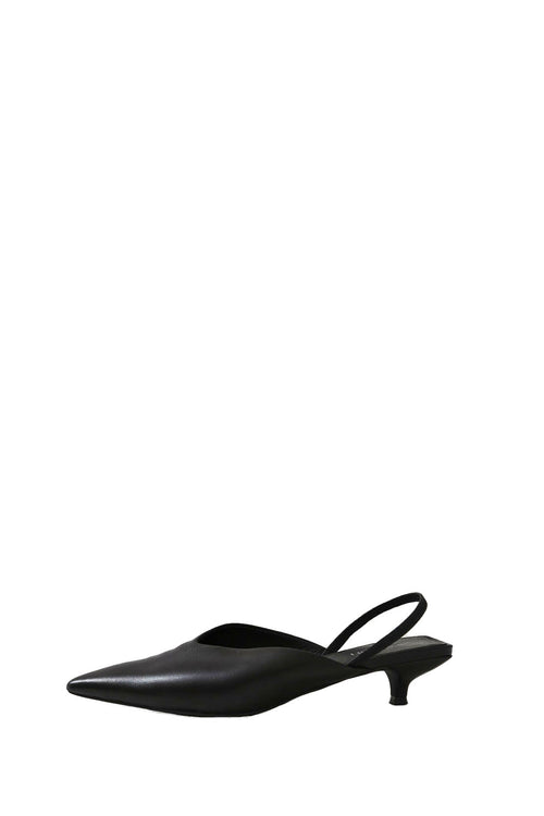 arrow slingback heel / black