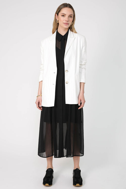 trekker midi dress / black