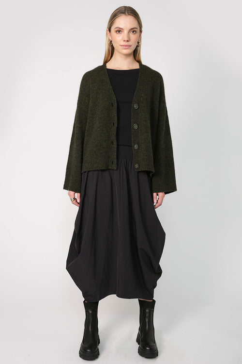 spoken cardi / dark green