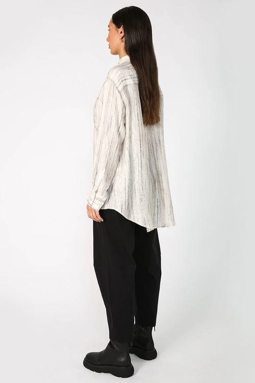 adapt contrast shirt / ivory marle