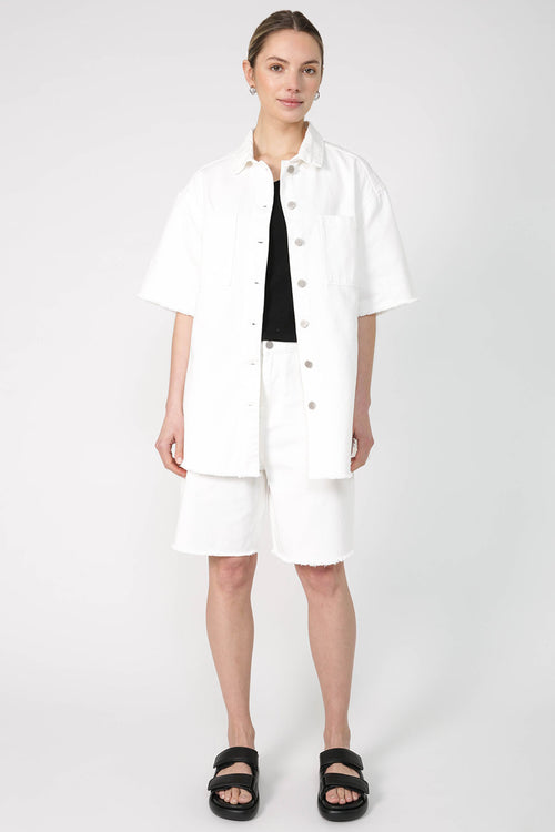 lift shacket / ivory white