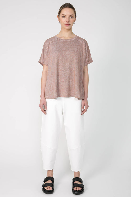 swift tee / rust|white stripe