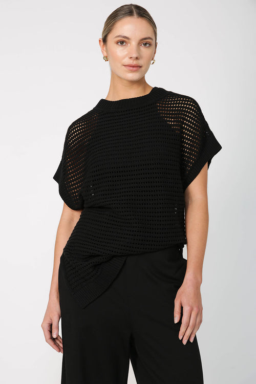 upbeat turn vest / black