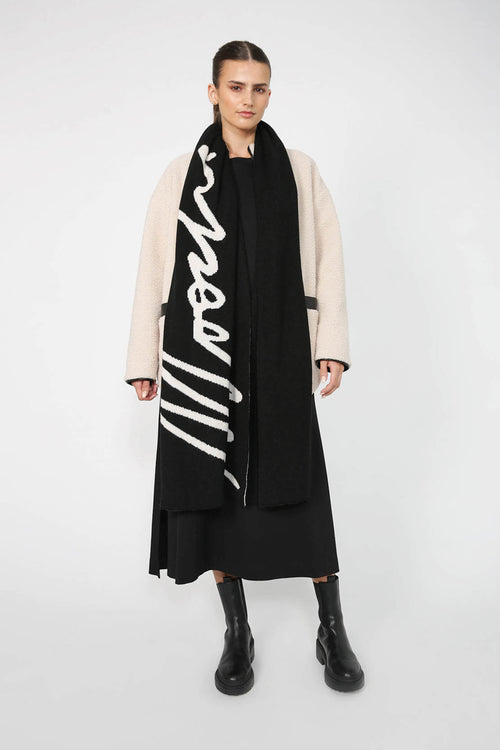 ultimate scarf / black|oatmeal neutral
