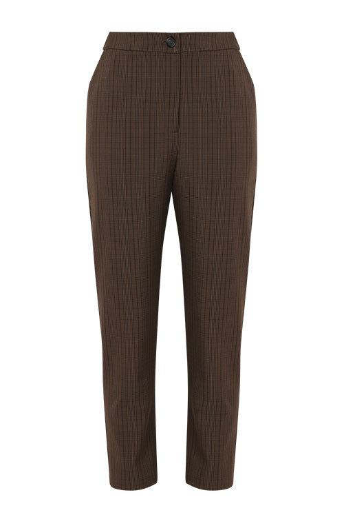 obtain pant / brown check