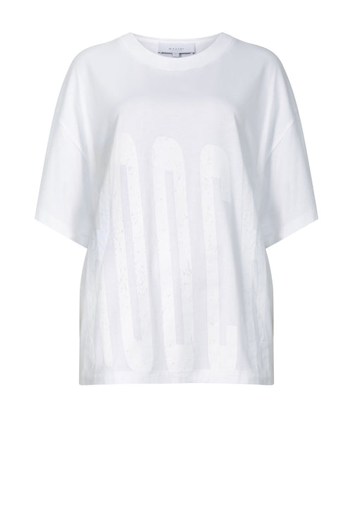 front runner print tee / white|white