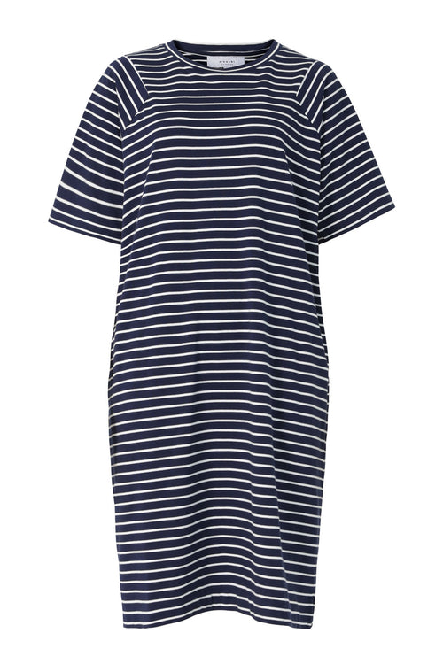 reply dress / navy|white stripe