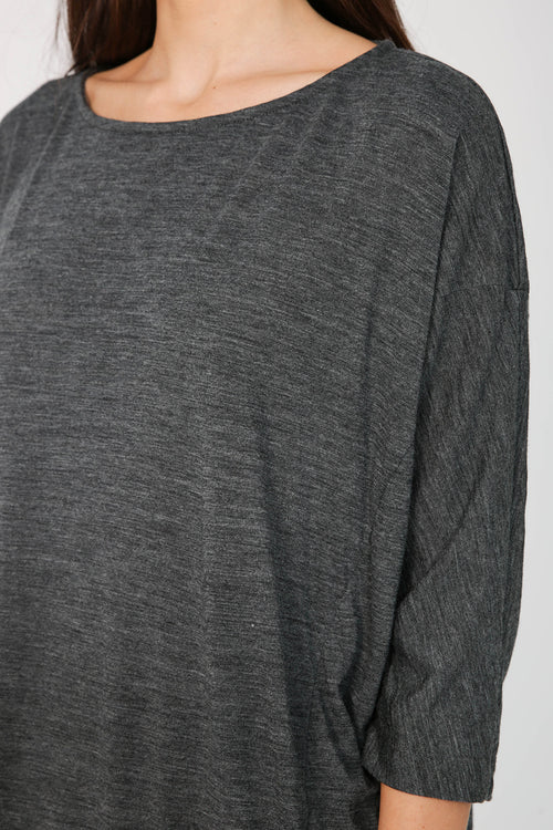 received top / charcoal grey