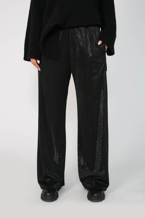 coached pant / black sparkle