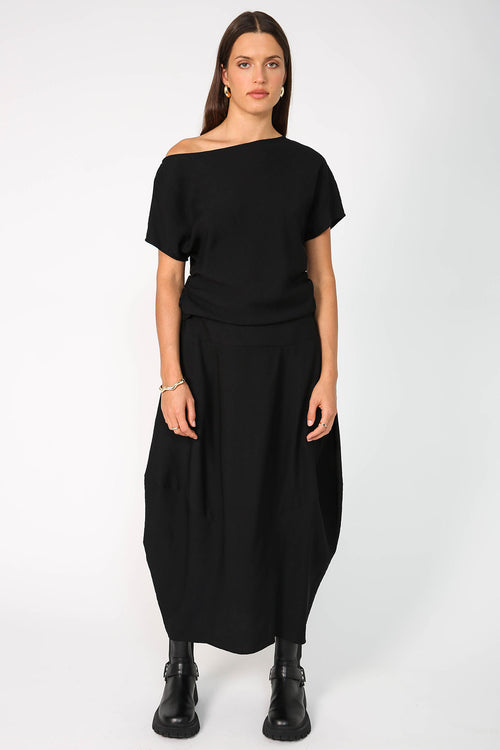 ember skirt / black crepe