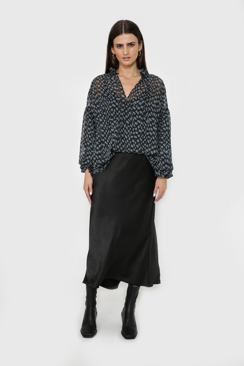 ruff shirt / black|grey spot