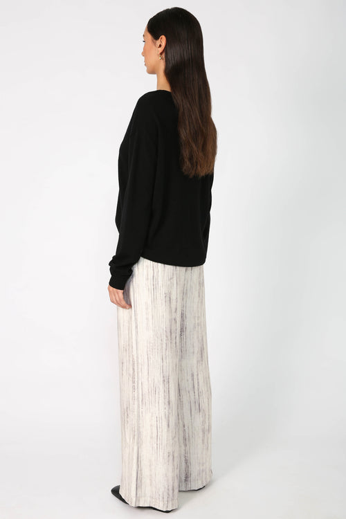 ranging contrast pant / ivory marle