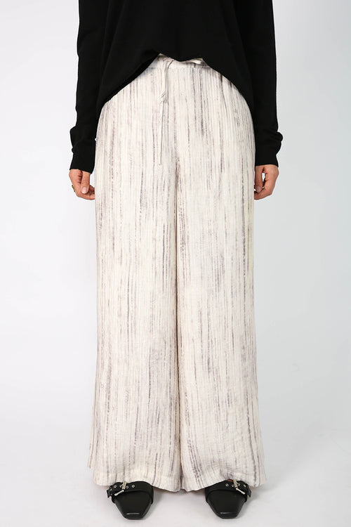 ranging contrast pant / ivory marle