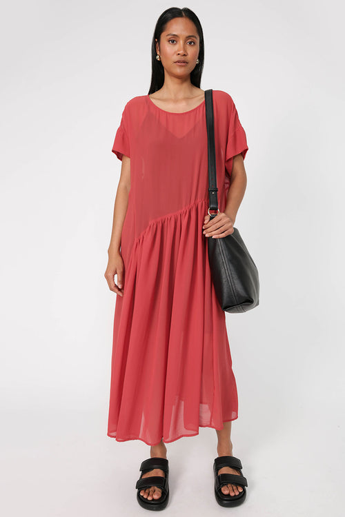 follow dress / guava red