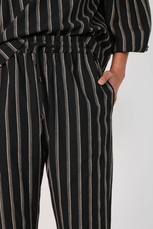 dessa pant / black|natural stripe